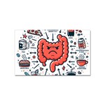 Health Gut Health Intestines Colon Body Liver Human Lung Junk Food Pizza Sticker Rectangular (10 pack)