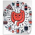 Health Gut Health Intestines Colon Body Liver Human Lung Junk Food Pizza Canvas 8  x 10 