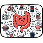 Health Gut Health Intestines Colon Body Liver Human Lung Junk Food Pizza Two Sides Fleece Blanket (Mini)