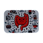 Health Gut Health Intestines Colon Body Liver Human Lung Junk Food Pizza Open Lid Metal Box (Silver)  