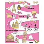 Roadmap Trip Europe Italy Spain France Netherlands Vine Cheese Map Landscape Travel World Journey Drawstring Bag (Small)