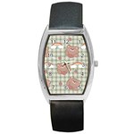 Bear Cartoon Pattern Strawberry Rainbow Nature Animal Cute Design Barrel Style Metal Watch