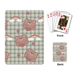Bear Cartoon Pattern Strawberry Rainbow Nature Animal Cute Design Playing Cards Single Design (Rectangle)