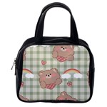 Bear Cartoon Pattern Strawberry Rainbow Nature Animal Cute Design Classic Handbag (One Side)