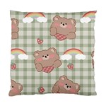 Bear Cartoon Pattern Strawberry Rainbow Nature Animal Cute Design Standard Cushion Case (Two Sides)