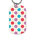 Abstract Art Pattern Colorful Artistic Flower Nature Spring Dog Tag (One Side)