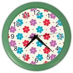 Abstract Art Pattern Colorful Artistic Flower Nature Spring Color Wall Clock