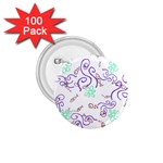 Fish Lilies Sea Aquatic Flowers Algae Bubble Animal Wildlife Nature Ocean 1.75  Buttons (100 pack) 