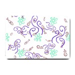 Fish Lilies Sea Aquatic Flowers Algae Bubble Animal Wildlife Nature Ocean Small Doormat