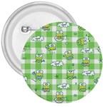 Frog Cartoon Pattern Cloud Animal Cute Seamless 3  Buttons
