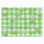 Frog Cartoon Pattern Cloud Animal Cute Seamless Large Glasses Cloth (2 Sides)