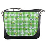 Frog Cartoon Pattern Cloud Animal Cute Seamless Messenger Bag