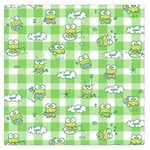 Frog Cartoon Pattern Cloud Animal Cute Seamless Square Satin Scarf (36  x 36 )