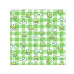 Frog Cartoon Pattern Cloud Animal Cute Seamless Square Satin Scarf (30  x 30 )