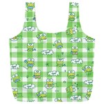 Frog Cartoon Pattern Cloud Animal Cute Seamless Full Print Recycle Bag (XXL)