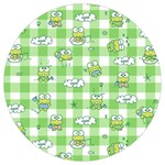 Frog Cartoon Pattern Cloud Animal Cute Seamless Round Trivet