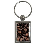 Background Beautiful Decorative Wallpaper Decor Backdrop Digital Graphic Design Trends Unique Style Key Chain (Rectangle)