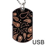 Background Beautiful Decorative Wallpaper Decor Backdrop Digital Graphic Design Trends Unique Style Dog Tag USB Flash (Two Sides)