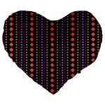 Beautiful Digital Graphic Unique Style Standout Graphic Large 19  Premium Heart Shape Cushions
