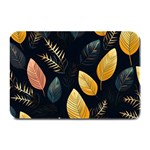 Gold Yellow Leaves Fauna Dark Background Dark Black Background Black Nature Forest Texture Wall Wall Plate Mats