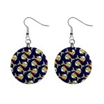 Fish Abstract Animal Art Nature Texture Water Pattern Marine Life Underwater Aquarium Aquatic Mini Button Earrings