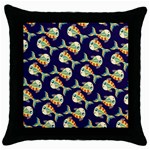 Fish Abstract Animal Art Nature Texture Water Pattern Marine Life Underwater Aquarium Aquatic Throw Pillow Case (Black)