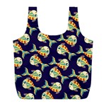 Fish Abstract Animal Art Nature Texture Water Pattern Marine Life Underwater Aquarium Aquatic Full Print Recycle Bag (L)