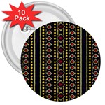Background Art Pattern Design 3  Buttons (10 pack) 