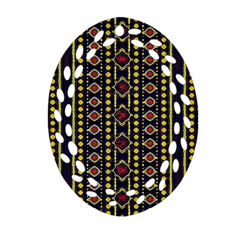 Background Art Pattern Design Oval Filigree Ornament (Two Sides) from ArtsNow.com Front