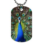 Peacock Bird Feathers Pheasant Nature Animal Texture Pattern Dog Tag (Two Sides)