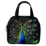 Peacock Bird Feathers Pheasant Nature Animal Texture Pattern Classic Handbag (One Side)