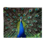 Peacock Bird Feathers Pheasant Nature Animal Texture Pattern Cosmetic Bag (XL)