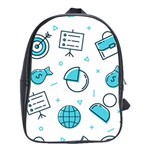 Pattern Business Graphics Seamless Background Texture Desktop Design Concept Geometric School Bag (XL)