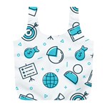 Pattern Business Graphics Seamless Background Texture Desktop Design Concept Geometric Full Print Recycle Bag (L)