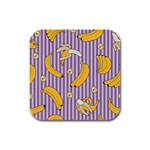 Pattern Bananas Fruit Tropical Seamless Texture Graphics Rubber Square Coaster (4 pack)