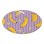 Pattern Bananas Fruit Tropical Seamless Texture Graphics Oval Magnet