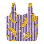 Pattern Bananas Fruit Tropical Seamless Texture Graphics Full Print Recycle Bag (L)