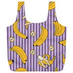 Pattern Bananas Fruit Tropical Seamless Texture Graphics Full Print Recycle Bag (XL)