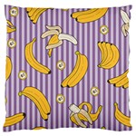Pattern Bananas Fruit Tropical Seamless Texture Graphics Standard Premium Plush Fleece Cushion Case (One Side)