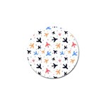 Airplane Pattern Plane Aircraft Fabric Style Simple Seamless Golf Ball Marker