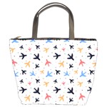 Airplane Pattern Plane Aircraft Fabric Style Simple Seamless Bucket Bag