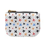 Airplane Pattern Plane Aircraft Fabric Style Simple Seamless Mini Coin Purse