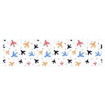 Airplane Pattern Plane Aircraft Fabric Style Simple Seamless Oblong Satin Scarf (16  x 60 )