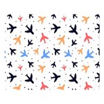 Airplane Pattern Plane Aircraft Fabric Style Simple Seamless Premium Plush Fleece Blanket (Large)