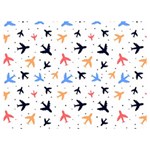 Airplane Pattern Plane Aircraft Fabric Style Simple Seamless Premium Plush Fleece Blanket (Extra Small)