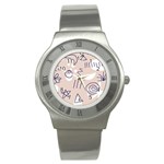 Abstract Leaf Nature Natural Beautiful Summer Pattern Stainless Steel Watch