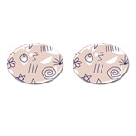 Abstract Leaf Nature Natural Beautiful Summer Pattern Cufflinks (Oval)