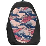 Waves Ocean Sea Water Pattern Rough Seas Digital Art Nature Nautical Backpack Bag