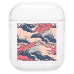 Waves Ocean Sea Water Pattern Rough Seas Digital Art Nature Nautical Soft TPU AirPods 1/2 Case