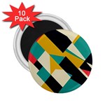 Geometric Pattern Retro Colorful Abstract 2.25  Magnets (10 pack) 